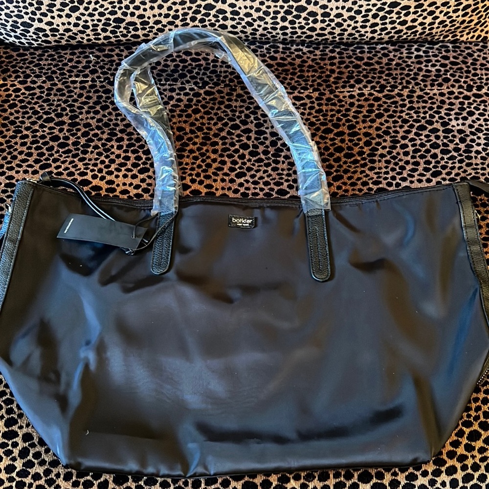 Botkier NY Bond Tote in Black w Silver Zipper Trim